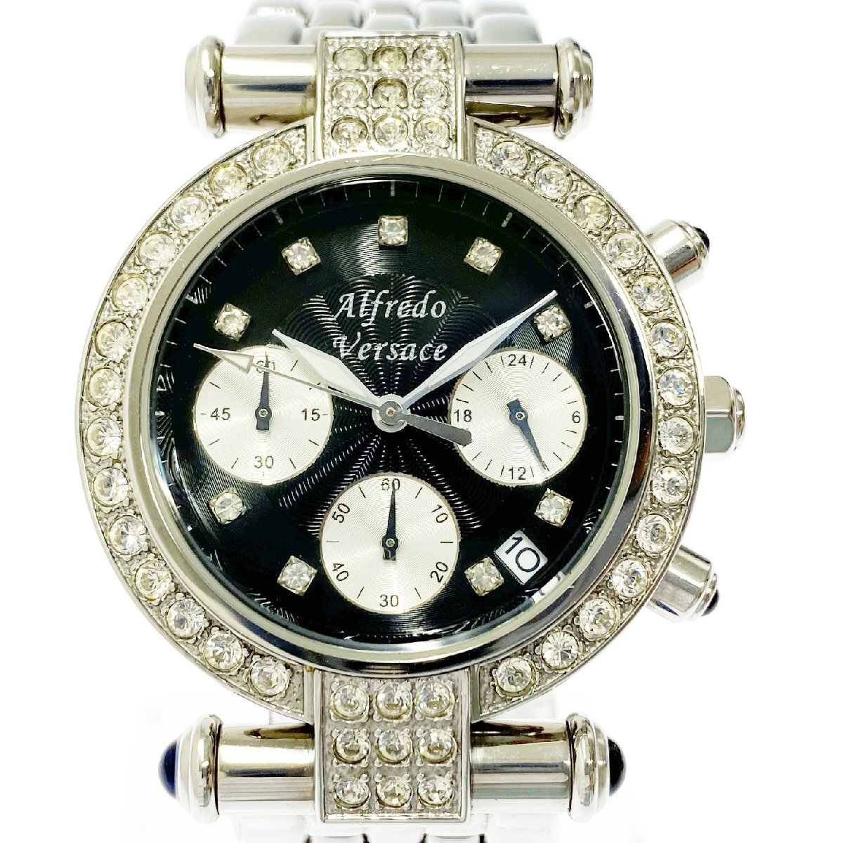 1円スタート】ALFREDO VERSACE アルフレッド ヴェルサーチ クロノ