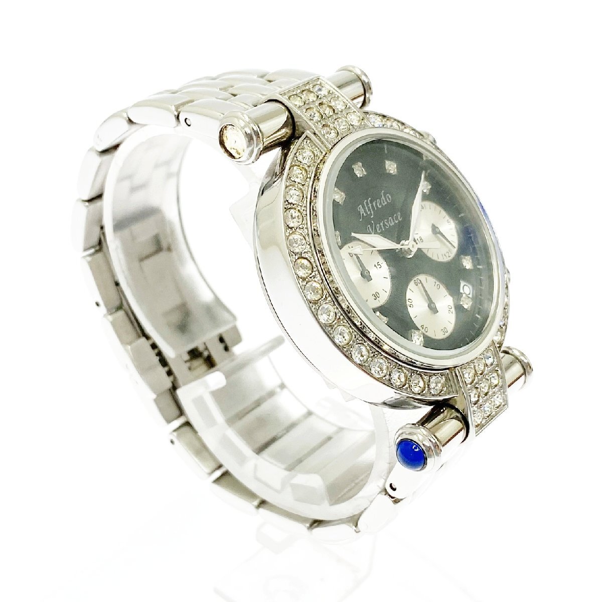 1円スタート】ALFREDO VERSACE アルフレッド ヴェルサーチ クロノ