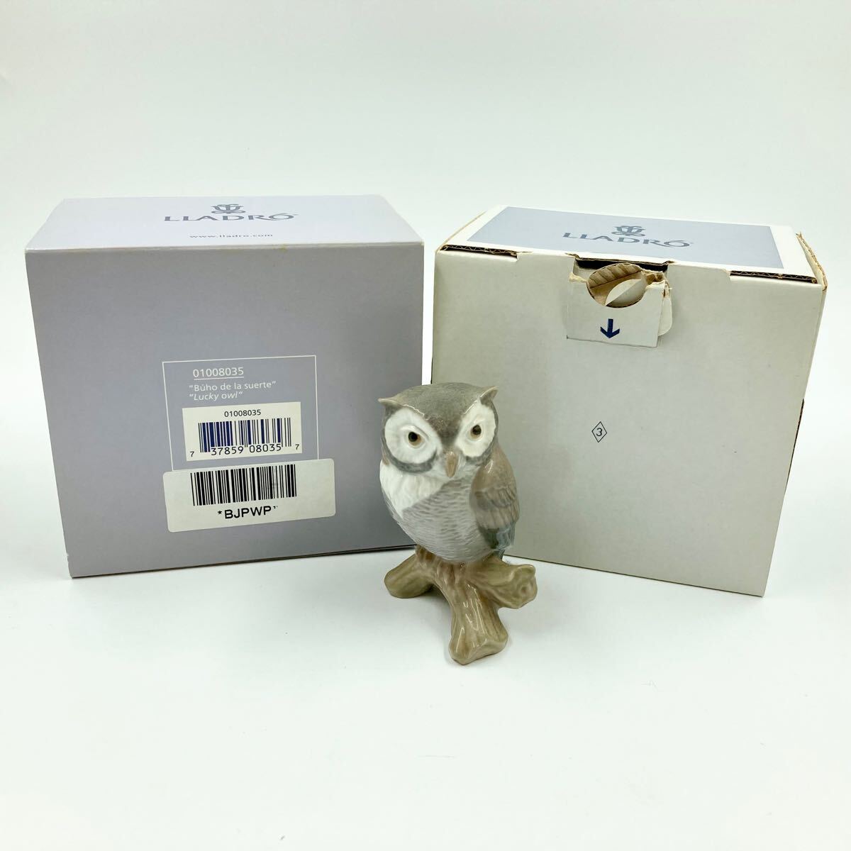 G510 リヤドロ LLADRO 幸運のフクロウ フィギュリン 陶器置物 梟