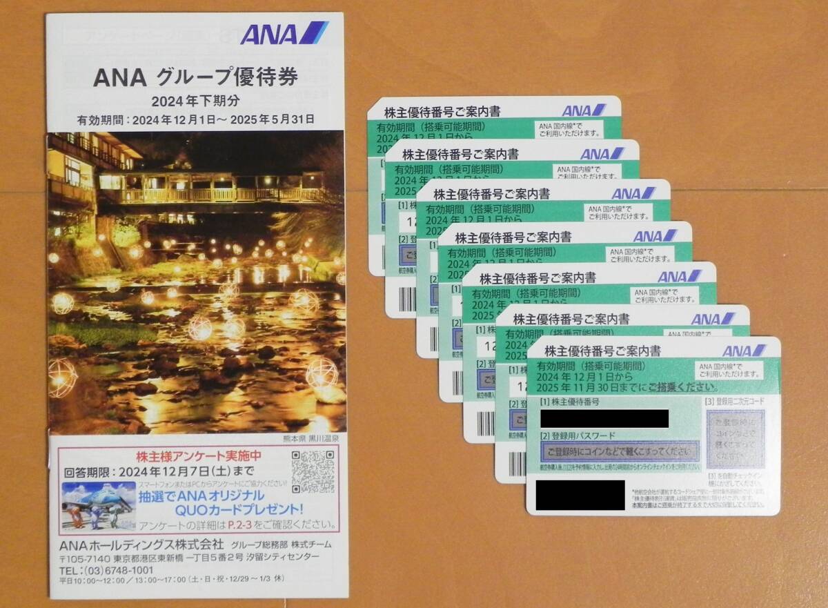 ネコポス発送】ANA株主優待券2枚＋ANAグループ優待券 ANA株主優待券