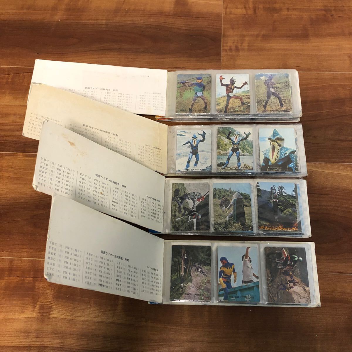 ☆旧カルビー仮面ライダーカード☆アルバム5冊 カード180枚まとめて