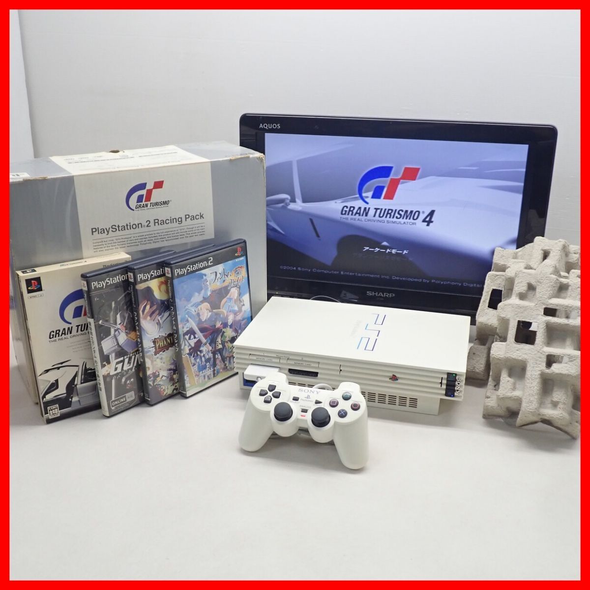 動作品 PS2 プレステ2 本体 SCPH-55000 GT レーシングパック + GRAN