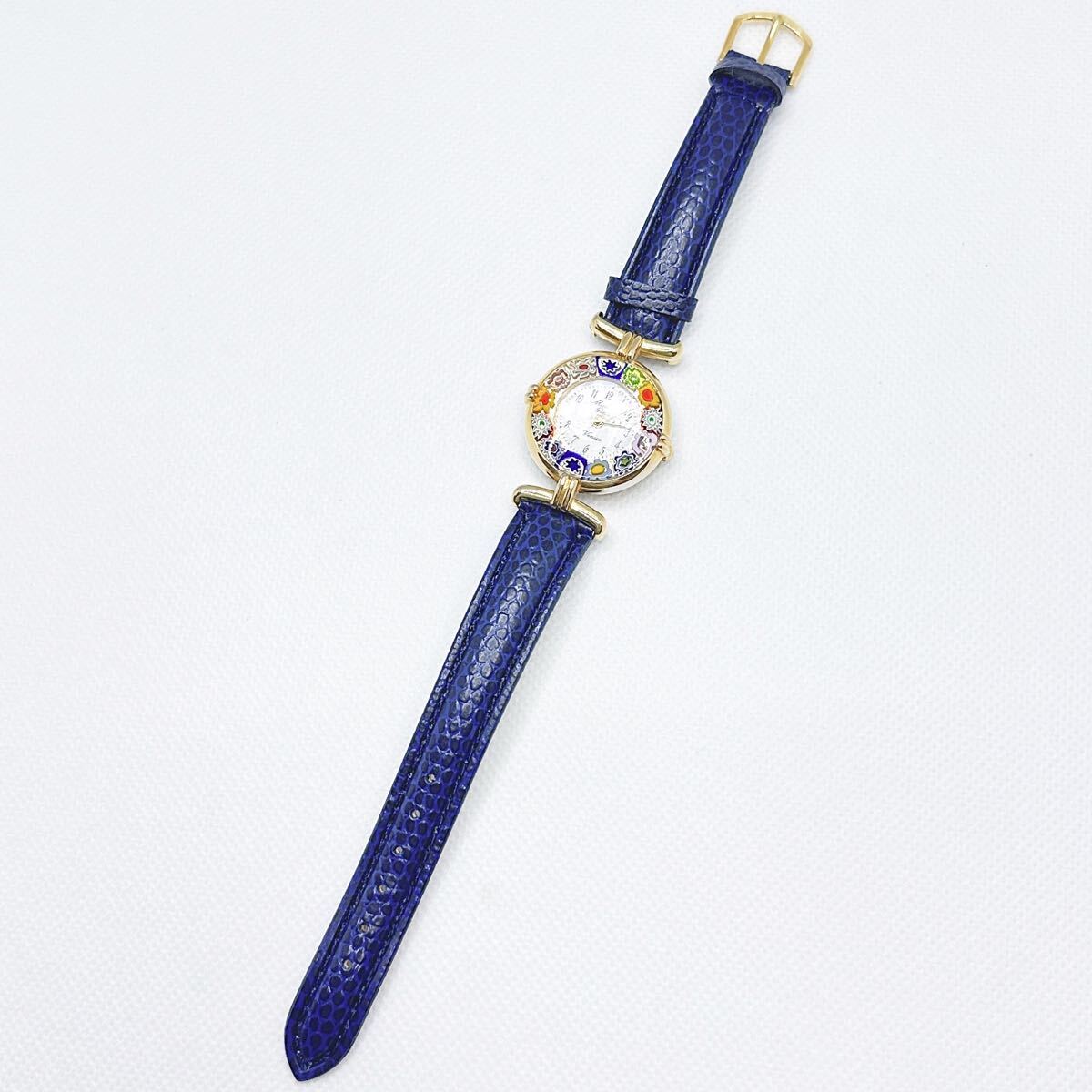 稼動品 Murano glass ムラーノグラス Venice ヴェニス ヴェネチアンガラス クオーツ ラウンド 3針 レディース 腕時計 UKTC_8