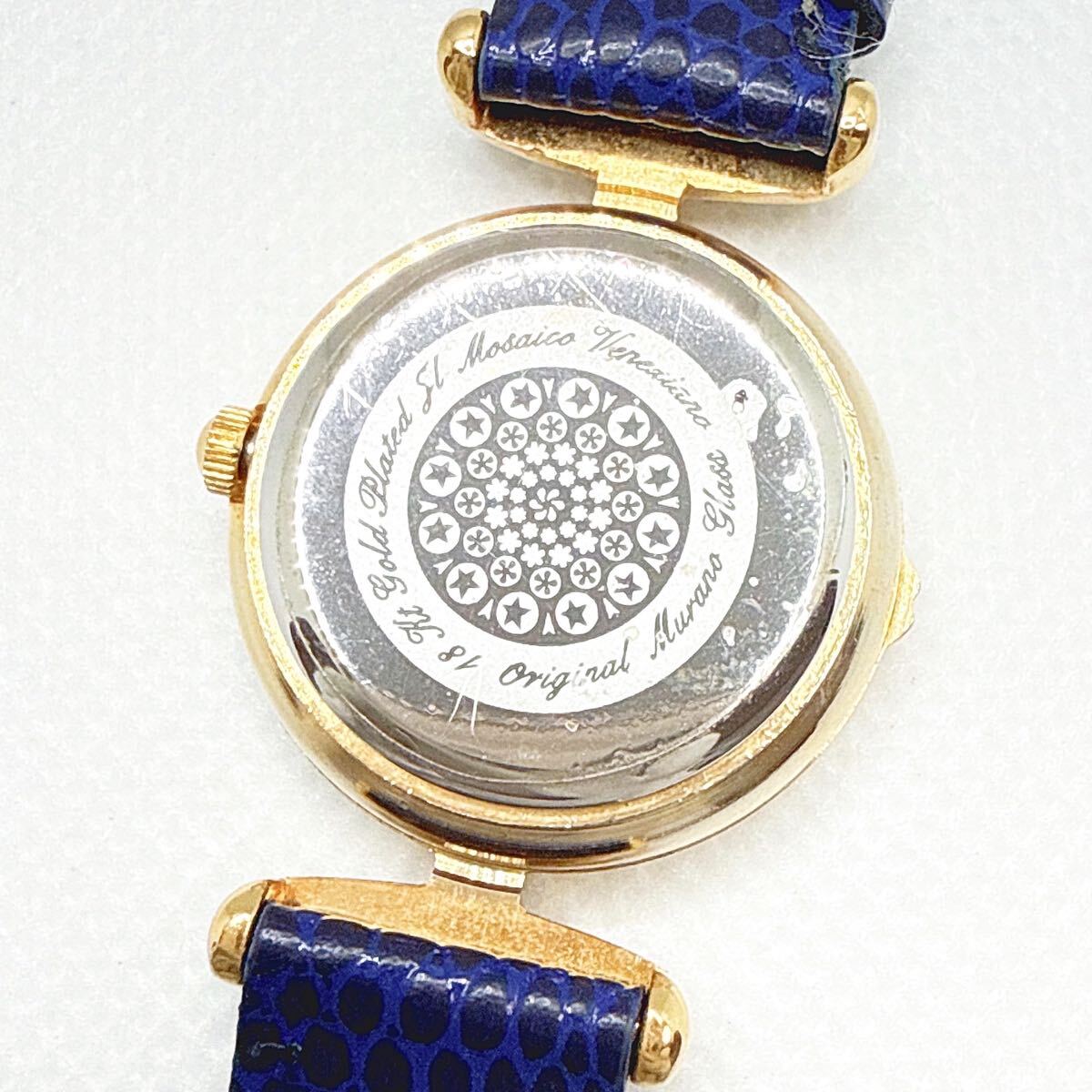 稼動品 Murano glass ムラーノグラス Venice ヴェニス ヴェネチアンガラス クオーツ ラウンド 3針 レディース 腕時計 UKTC_9