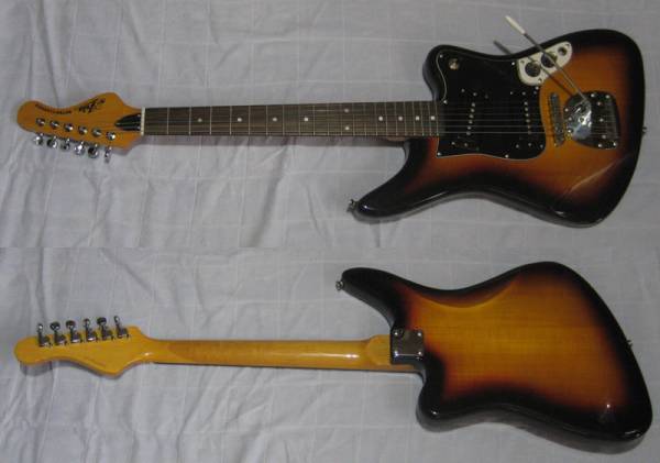 □Aria RETRO-1532J 改造モズライト□mosrite PU ジャンク品(アリア 