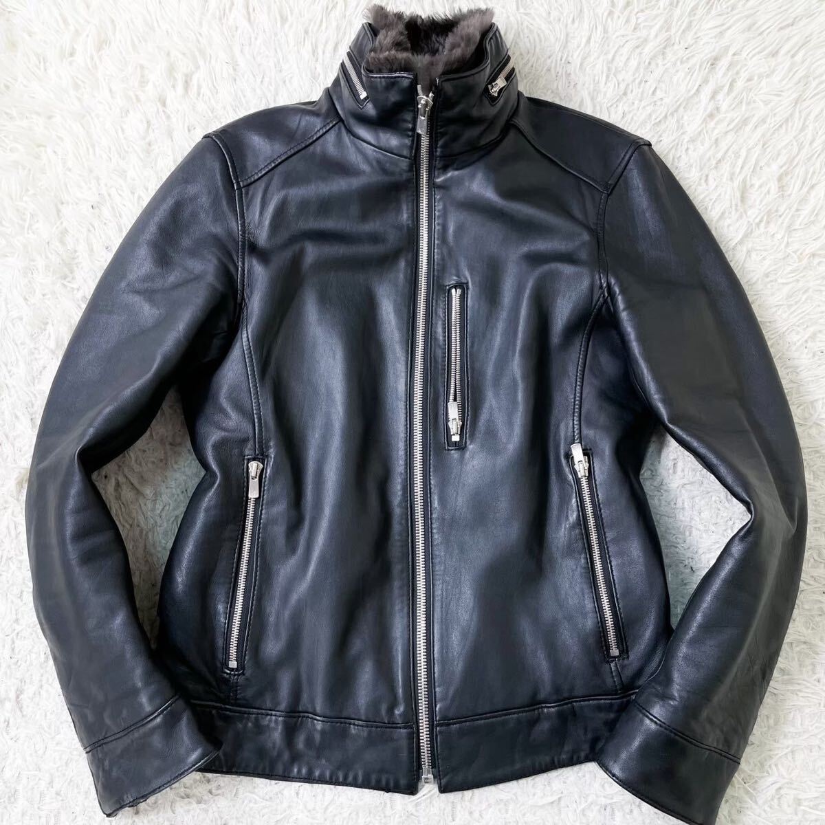 美品/ラムレザー! junhashimoto ジュンハシモト ナノユニバース レザー