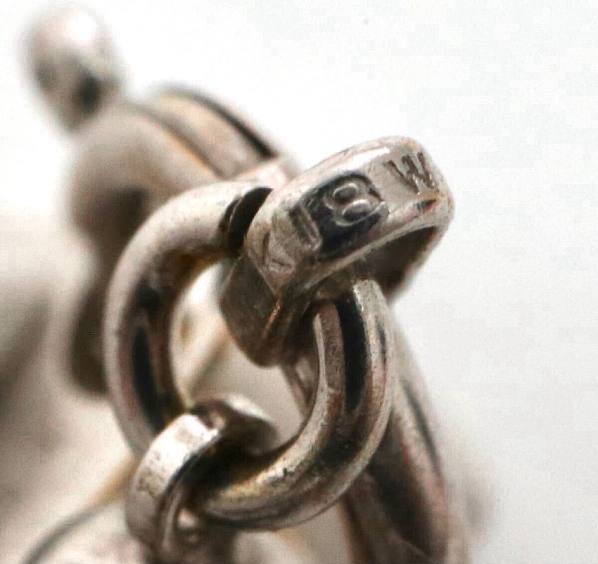 【売り切り特価!!】0.5ct up!!▼K18WG 天然ブラックダイヤモンド/天然ダイヤモンドネックレス▼D◎約5.7g 約44.5cm necklace EB9/ED1 S722_9