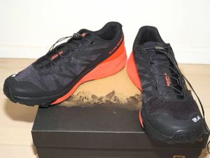 未使用品 SALOMON サロモン S-Lab Sense Ultra トレランシューズ28.0黒×赤