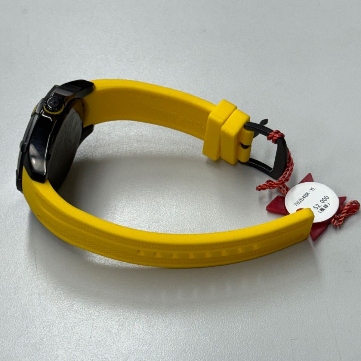 STUHRLING ストゥーリング 49mm 新品未使用　長期保管品　電池交換済み 78264BK-YL イエロー　_5