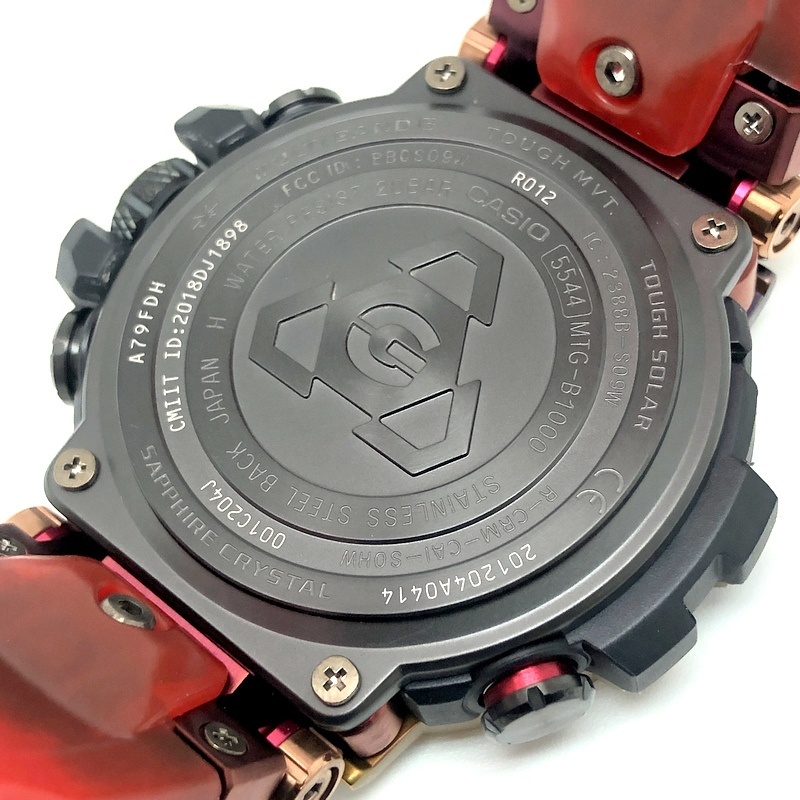 美品 G-SHOCK MTG-B1000VL-4A MT-G 火山雷 電波ソーラー Bluetooth搭載 トリプルG レインボーIP 2020年10月発売 【ITA02W0VEXOS】_8