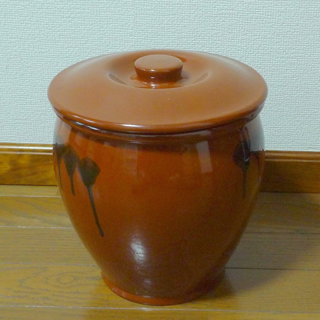 久松窯丸壺　１号　３個セット　梅干し　漬物容器　カメ　陶器 美品 常滑焼 久松窯 丸壺 かめ 3号 直径22cm×高さ26cm 5.4L [梅干し