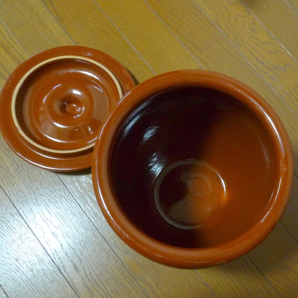美品 常滑焼 久松窯 丸壺 かめ 3号 直径22cm×高さ26cm 5.4L [梅干し