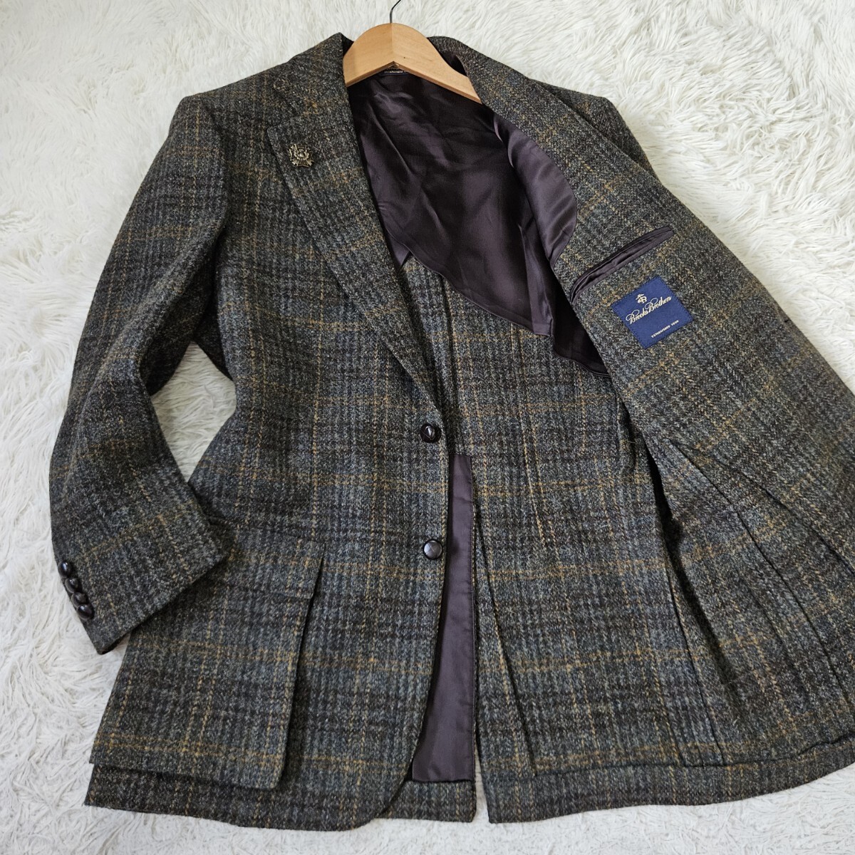 ブルックスブラザーズ HarrisTweed くるみボタン L 相当 