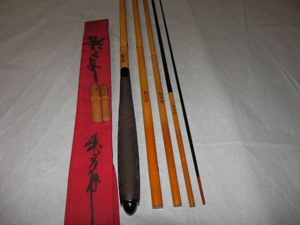 竹竿 影舟 飛ぬ希 硬式純正鶺鴒 口巻 15．1尺 美品(ヘラブナ竿 