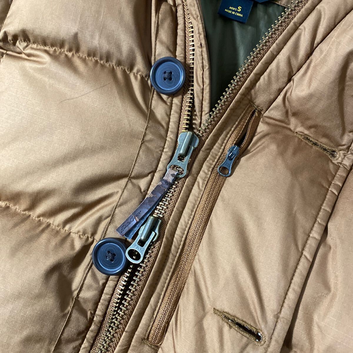 希少 バウアー ダウン 日の出 タグ カラコラム ダウン ジャケット S 