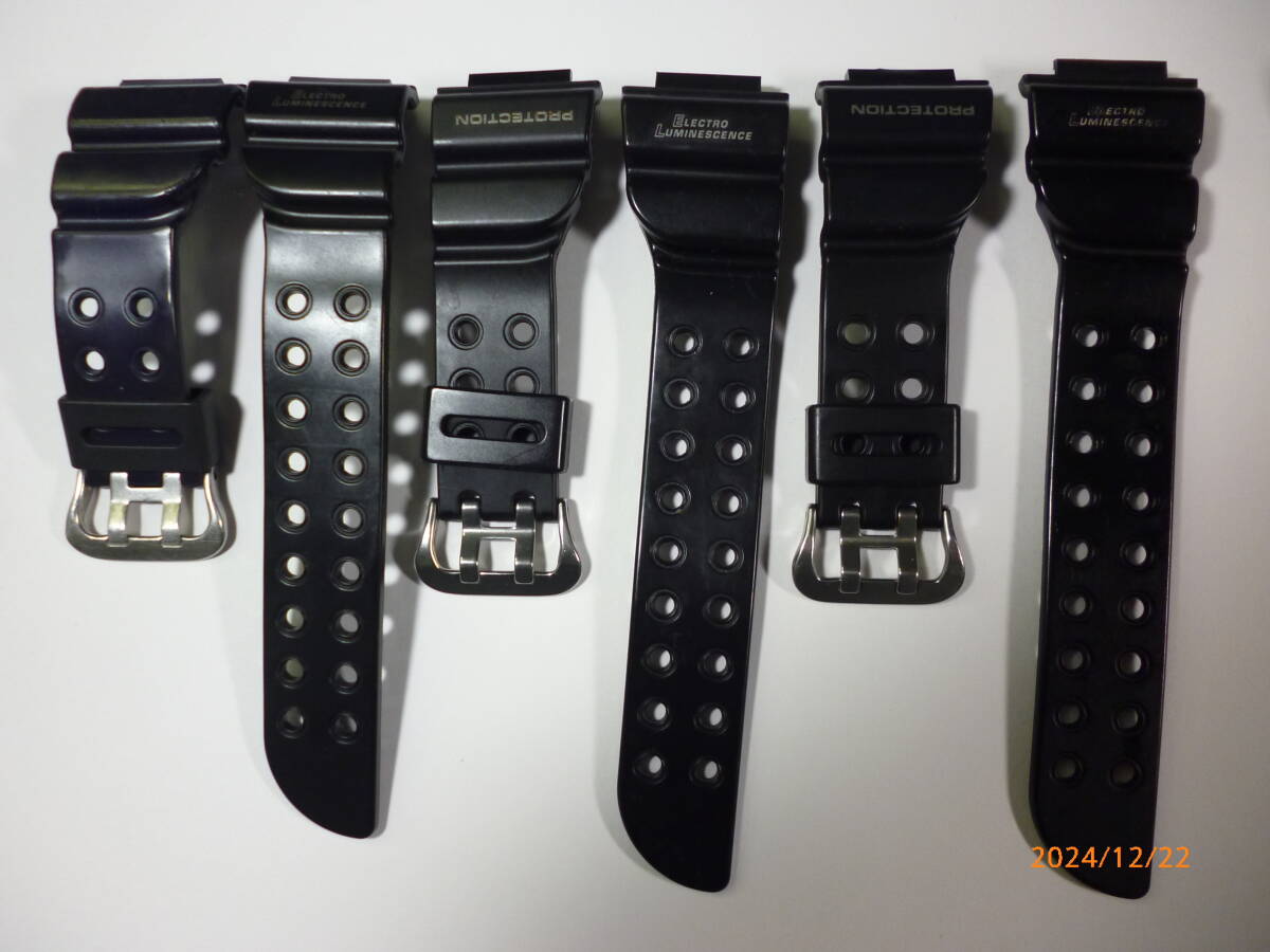 ☆ FROGMAN CASIO純正ベルト DW-8200BK 中古品 3本＋FROGMAN