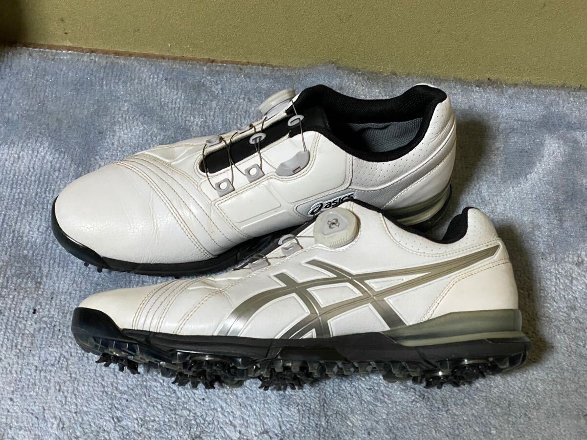 中古アシックス ゴルフジュースTGN16 27cm 27.5cm メンズ ゴルフ