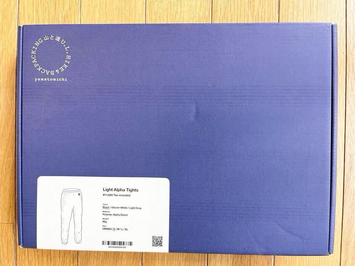 送料無料　山と道　Light Alpha Tights　Sサイズ　ブラック　箱　ポストカード（Asahidake） 山と道 Light Alpha BACKPACKING 公式 -