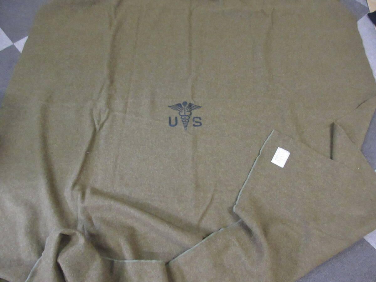 1952年 U.S.ARMY 実物 ブランケット Blanket Wool Olive Drab アーミー 
