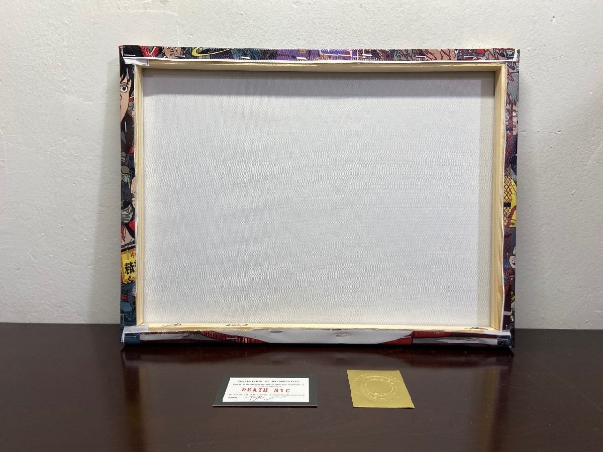 DEATH NYC 額付き 世界限定100枚 アートポスター AKIRA アキラ ナイキ Nike. Just Do It 現代アート 布製_4