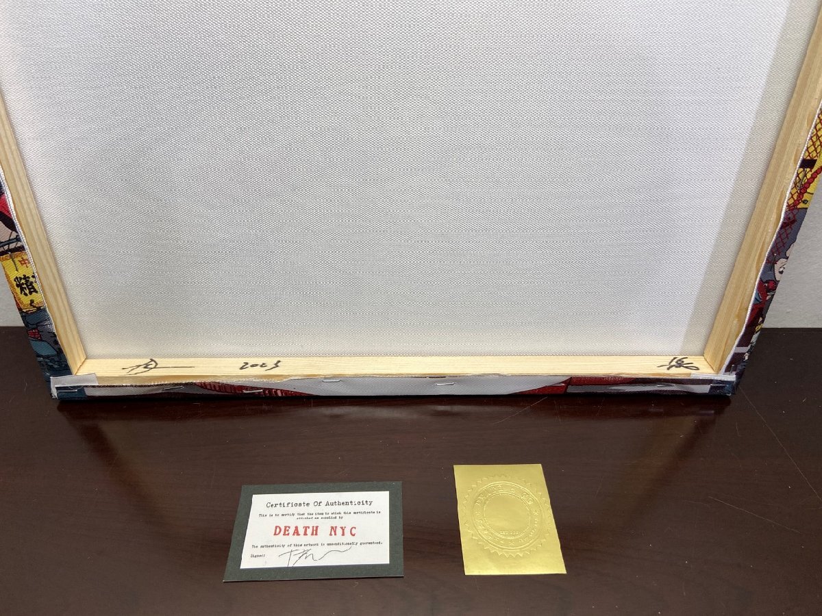 DEATH NYC 額付き 世界限定100枚 アートポスター AKIRA アキラ ナイキ Nike. Just Do It 現代アート 布製_5