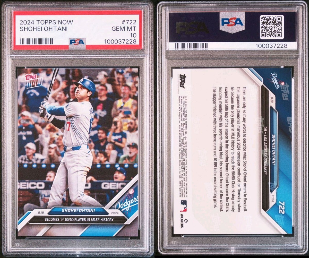 PSA10】TOPPS NOW #722 大谷翔平 ドジャース 50/50 SHOHEI OHTANI 1円 