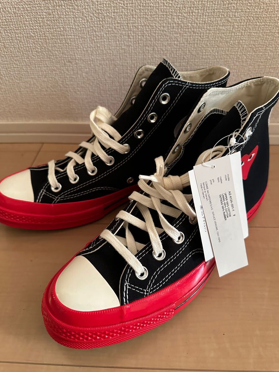 限定SALE，品質保証 タグ付き プレイコムデギャルソン &times; コンバース チャックテイラー ct70 CONVERSE ハイカット スニーカー ブラック(27.5cm)｜売買されたオークション情報、yahooの商品情報をアーカイブ公開 - 27.5cm