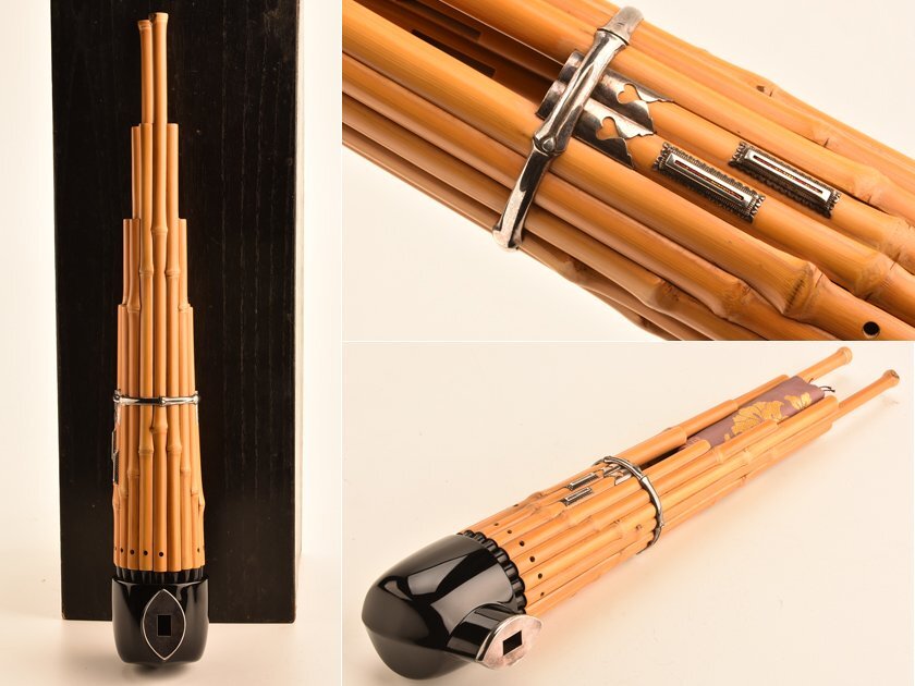 流】時代和楽器 雅楽 竹造銀金具笙 鳳笙 KZ506(和楽器)｜売買された