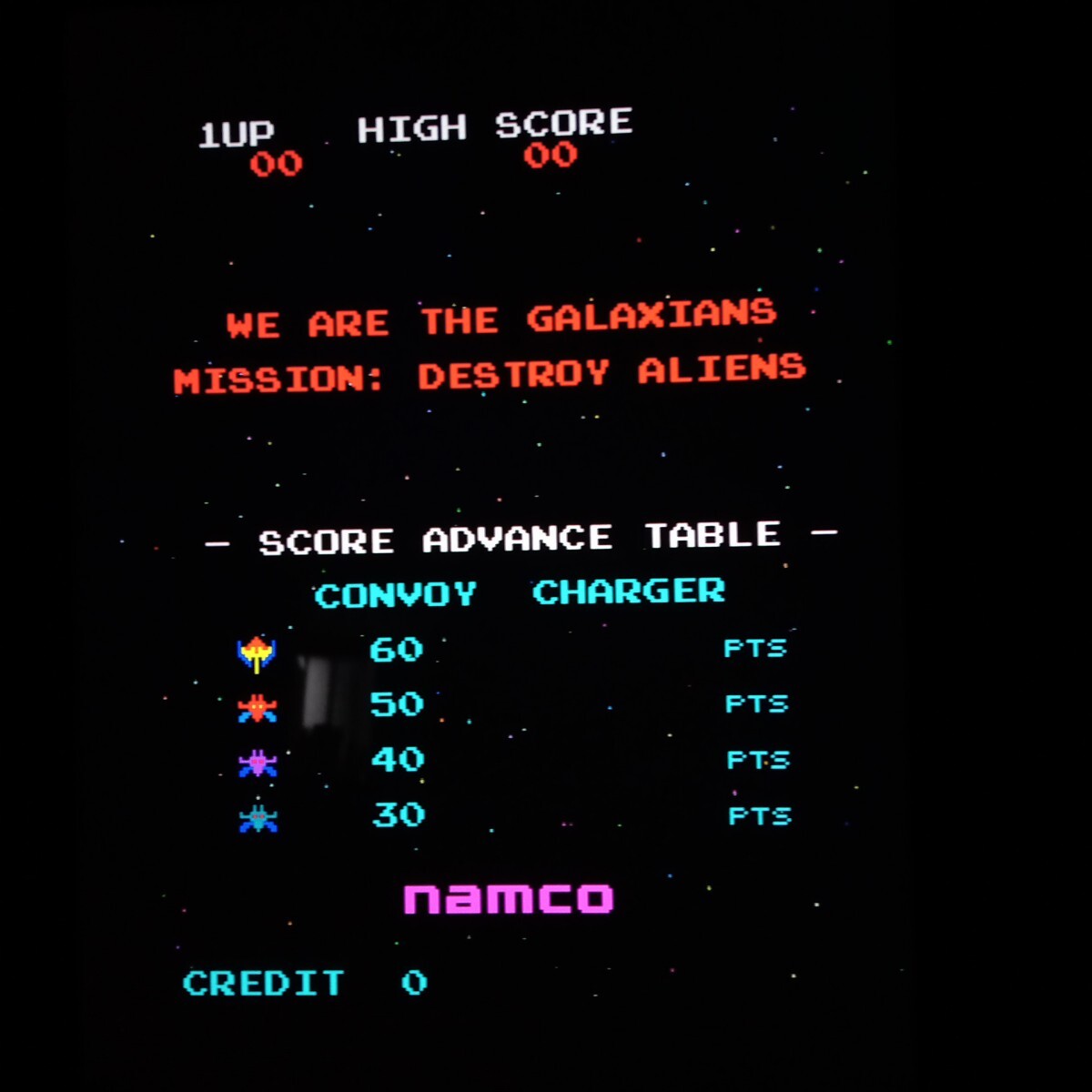 ギャラクシャン　アーケード　基板　galaxian　 JAMMA ハーネス付 ナムコ ギャラクシアン海外版基板ROMコピー 純正インストカード1枚
