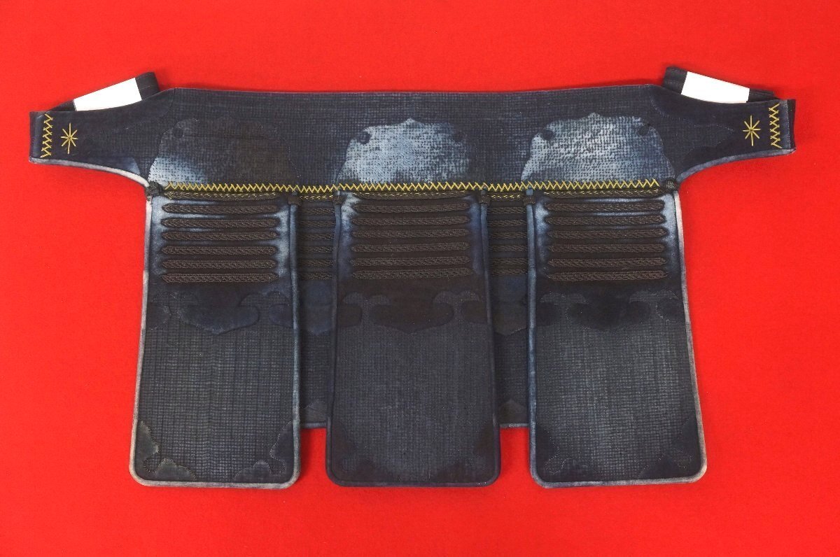 30枚 s9176◇垂単品◇一般向け◇手刺1分◇7段飾◇紺鹿革◇剣道防具 1.5分紺