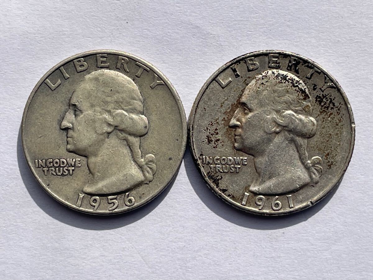 6、アメリカ銀貨 1939〜1961年 8枚 外国コイン 外国銀貨 古銭 貨幣 