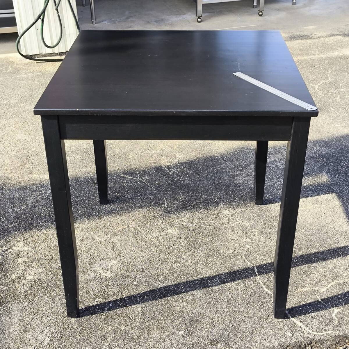イケア IKEA LERHAMN ダイニングテーブル W740×D740×H750mm ☆ 住まい