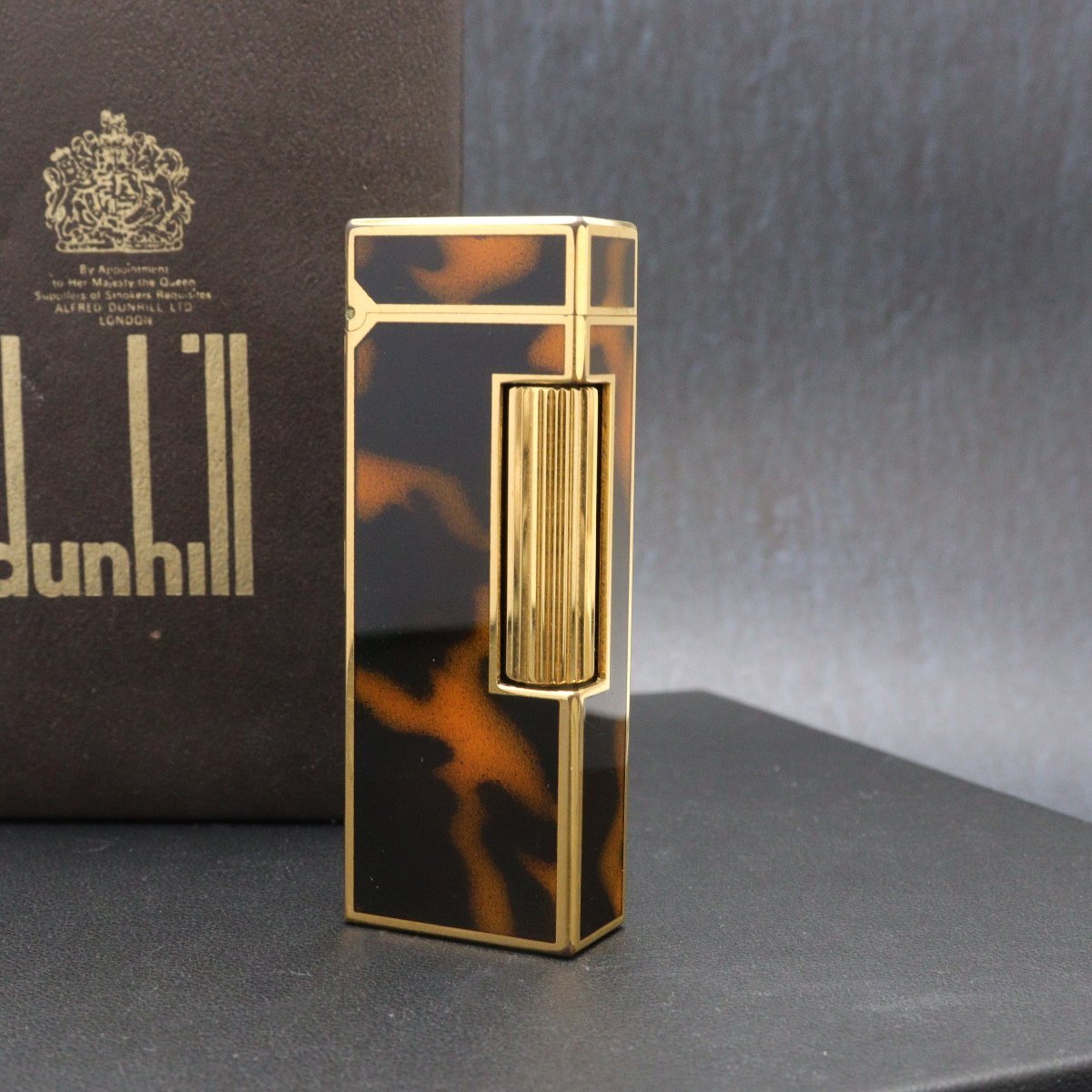 ダンヒル べっ甲調 ブランドライター着火未確認 喫煙具 箱入り Dunhill 