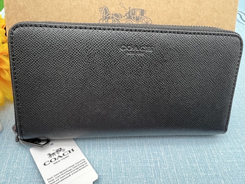 COACH 財布 コーチ 長財布 ブラック プレゼント メンズ レディース