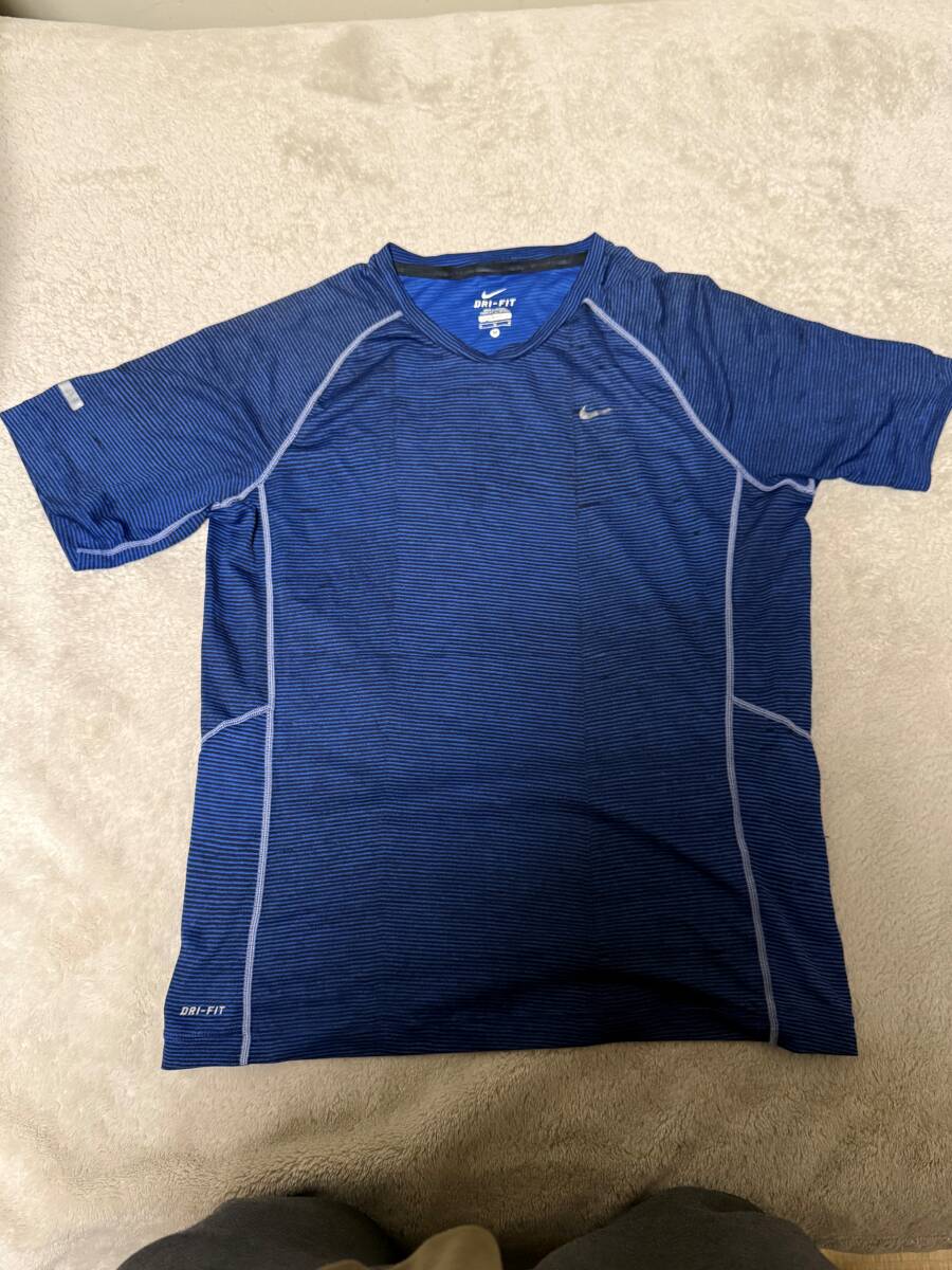 Nike ランニングウェア トレーニングウェア 半袖Tシャツ DRI-FIT メンズ ネイビー Mサイズ _1