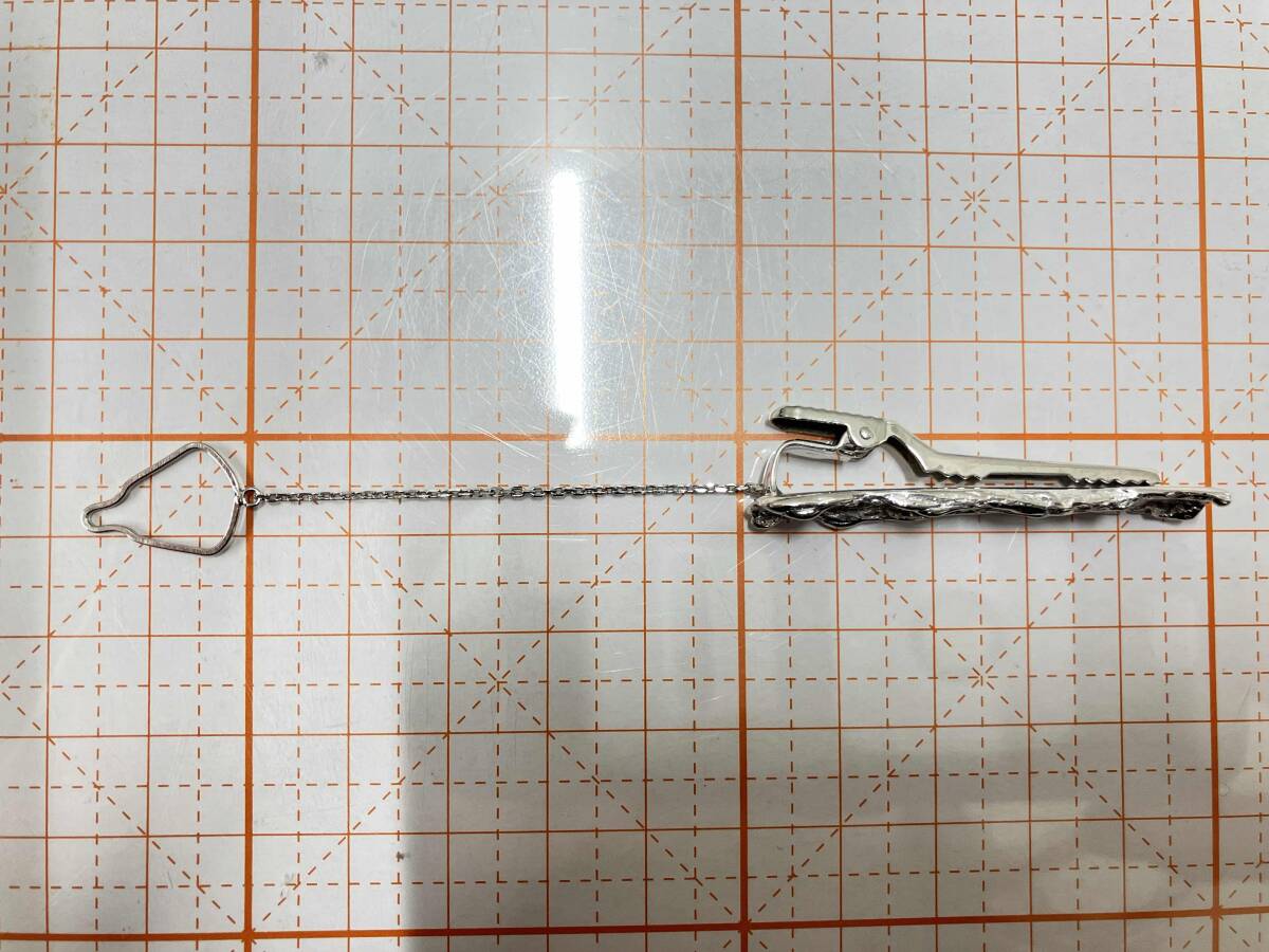 クリーニング済】K18WG／K14WG 総重量約9.4g タイピン ホワイト 