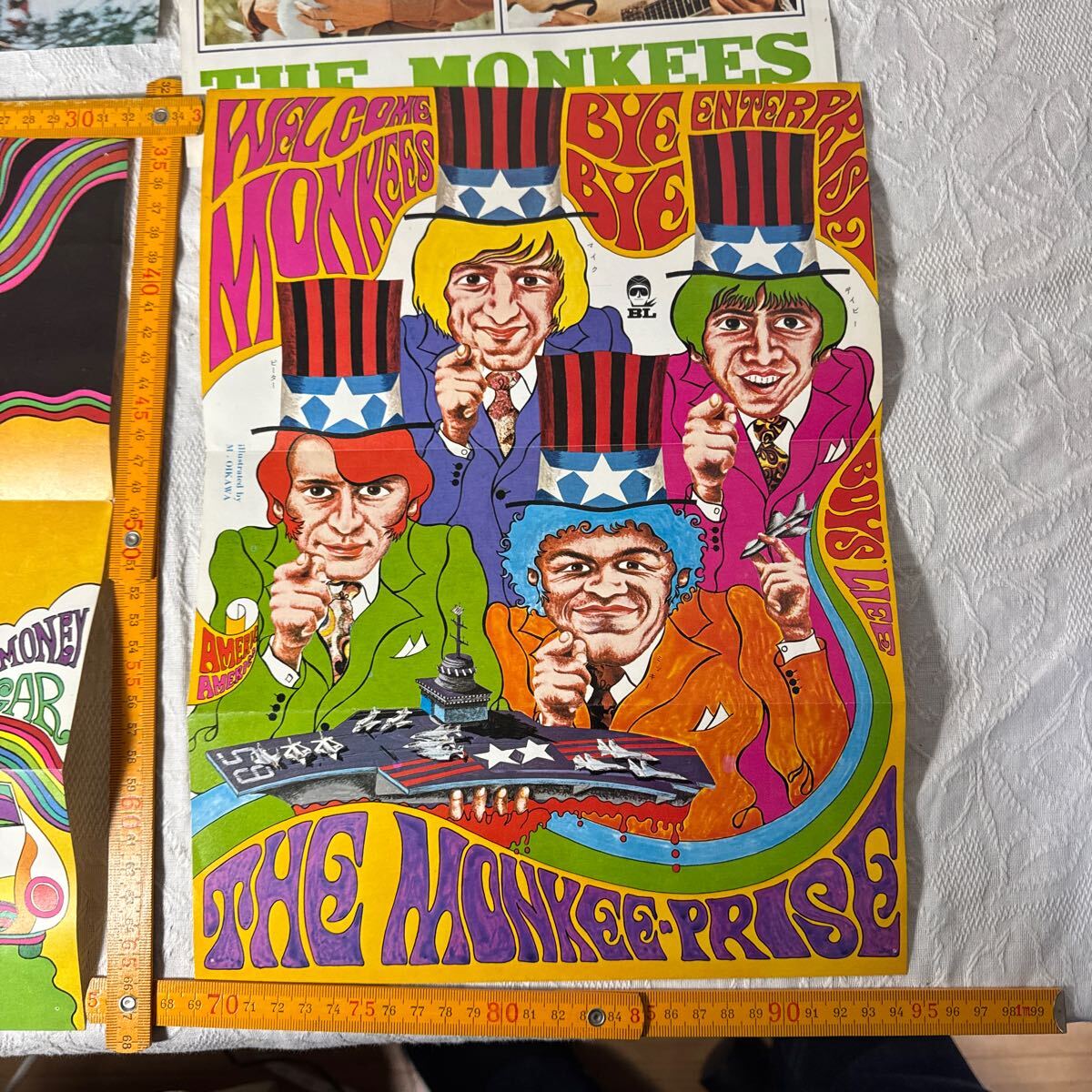 昭和レトロなポスター 田名網敬一 M.OIKAWA THE MONKEES/ザモンキーズ
