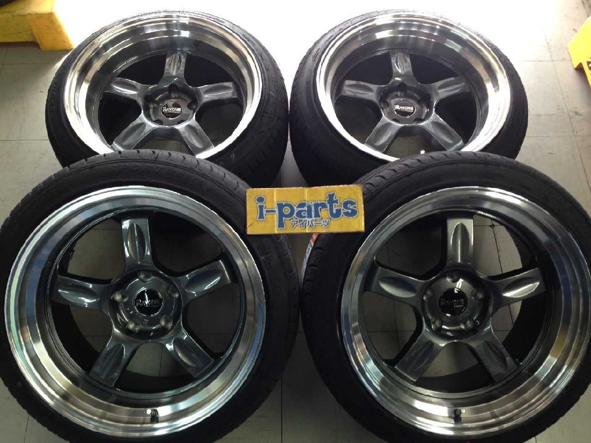 越谷　RAYONE　5008　18インチ　4本セット 9.5J+10 10.5J+10 新品タイヤ　235/40　 深リム　越谷 4本セット Rayone Racing PCD114.3 10.5J+ 8J+10