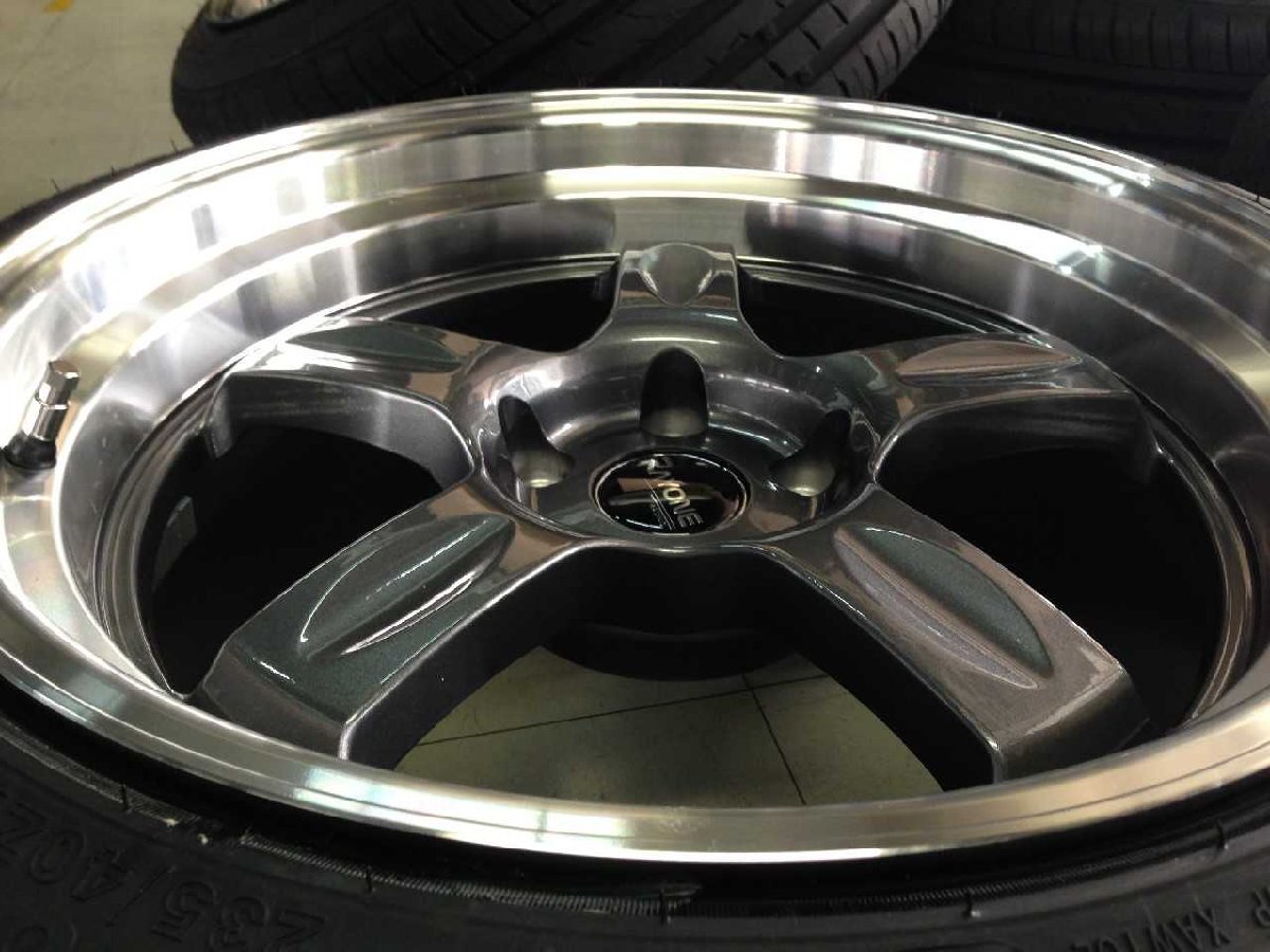越谷　RAYONE　5008　18インチ　4本セット 9.5J+10 10.5J+10 新品タイヤ　235/40　 深リム　越谷 4本セット Rayone Racing PCD114.3 10.5J+ 8J+10