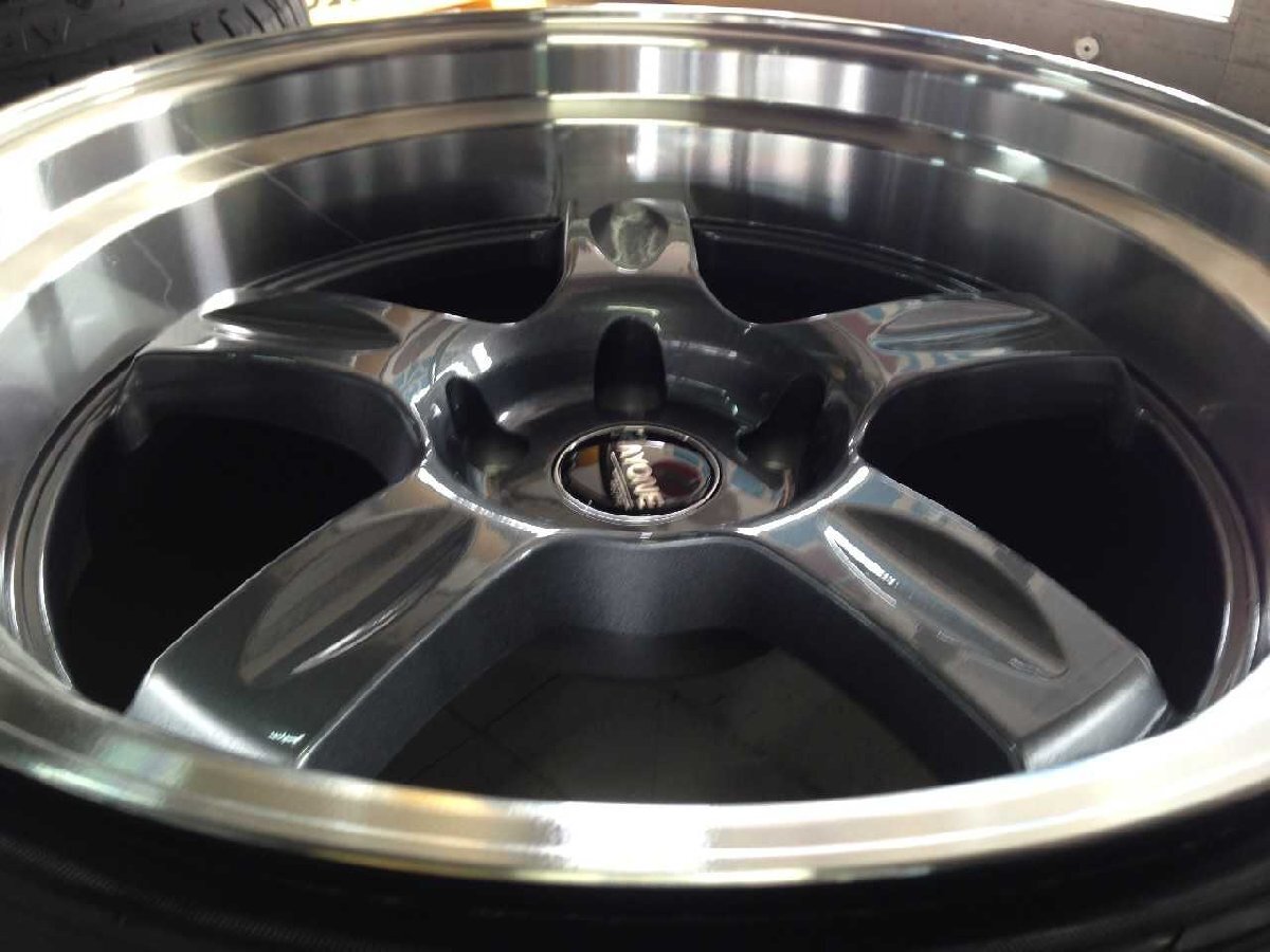 越谷　RAYONE　5008　18インチ　4本セット 9.5J+10 10.5J+10 新品タイヤ　235/40　 深リム　越谷 4本セット Rayone Racing PCD114.3 10.5J+ 8J+10