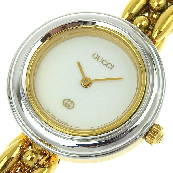 1円 不動 ジャンク グッチ GUCCI 1100-L クオーツ チェンジベゼル 
