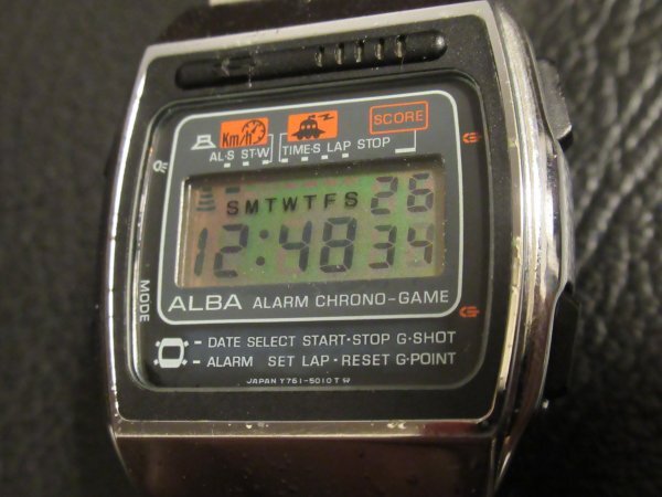 セイコー アルバ クロノゲーム ALBA Y761-5010 ブラック 1981年12月製