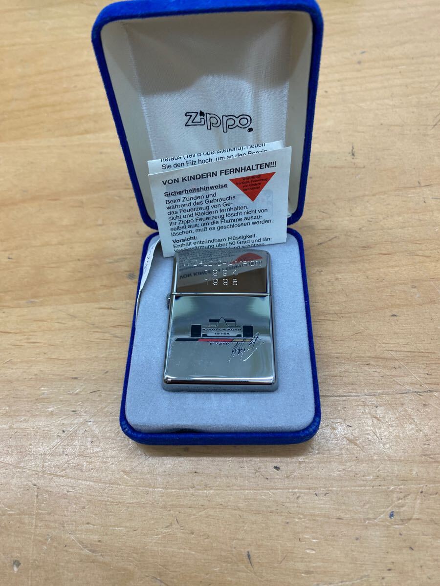 【c482】未使用 ZIPPO SILVER ミハエル・シューマッハ 1994~1995 ワールドチャンピオン 限定品 エフワン ジッポ 1000個限定 F1
