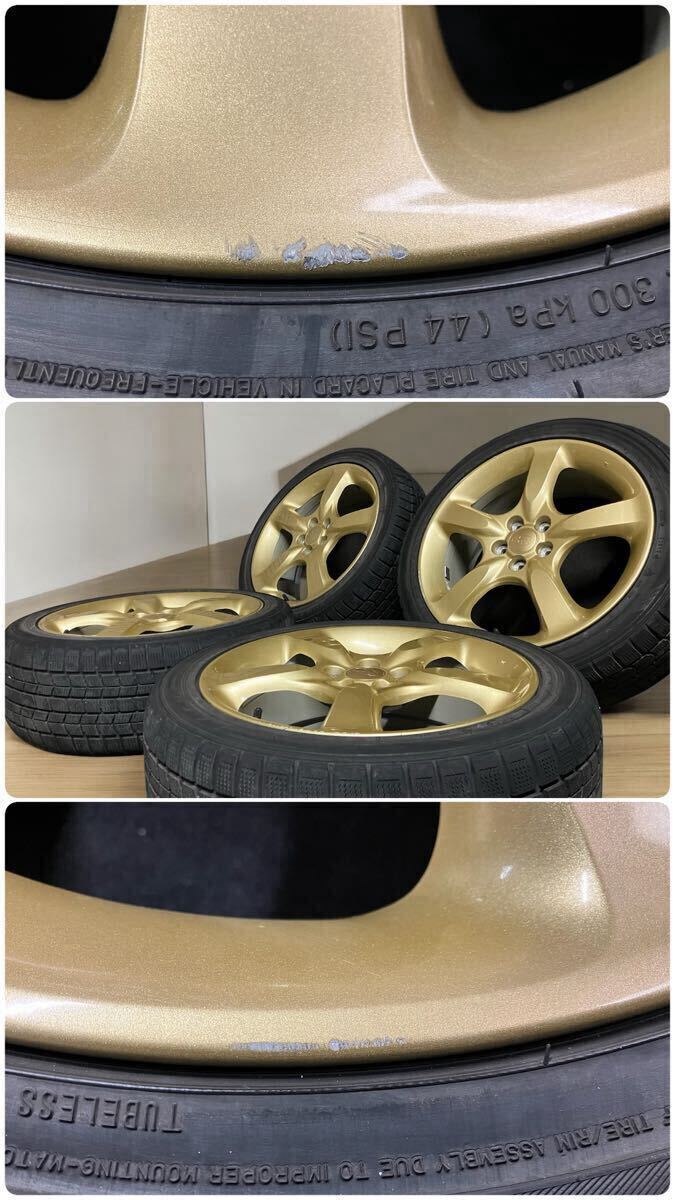 スバルゴールド 純正 R17 7J+55 5穴 PCD100 17インチ アルミ ホイール 5H ピッチ100 レガシィ BP5 BL5 ...