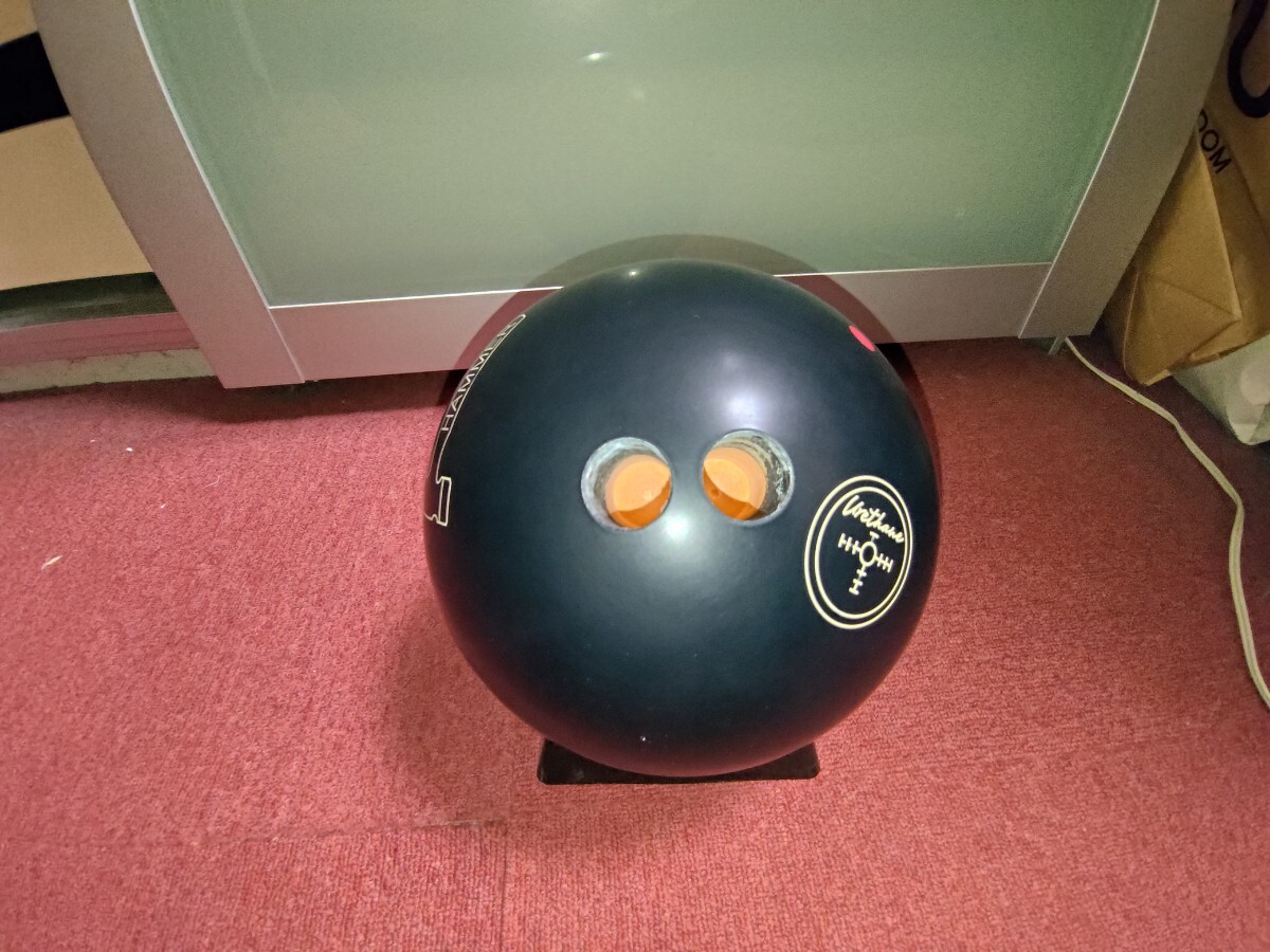 ハンマー ブラックウレタン 15p サムレス ボウリングボール ボウリング