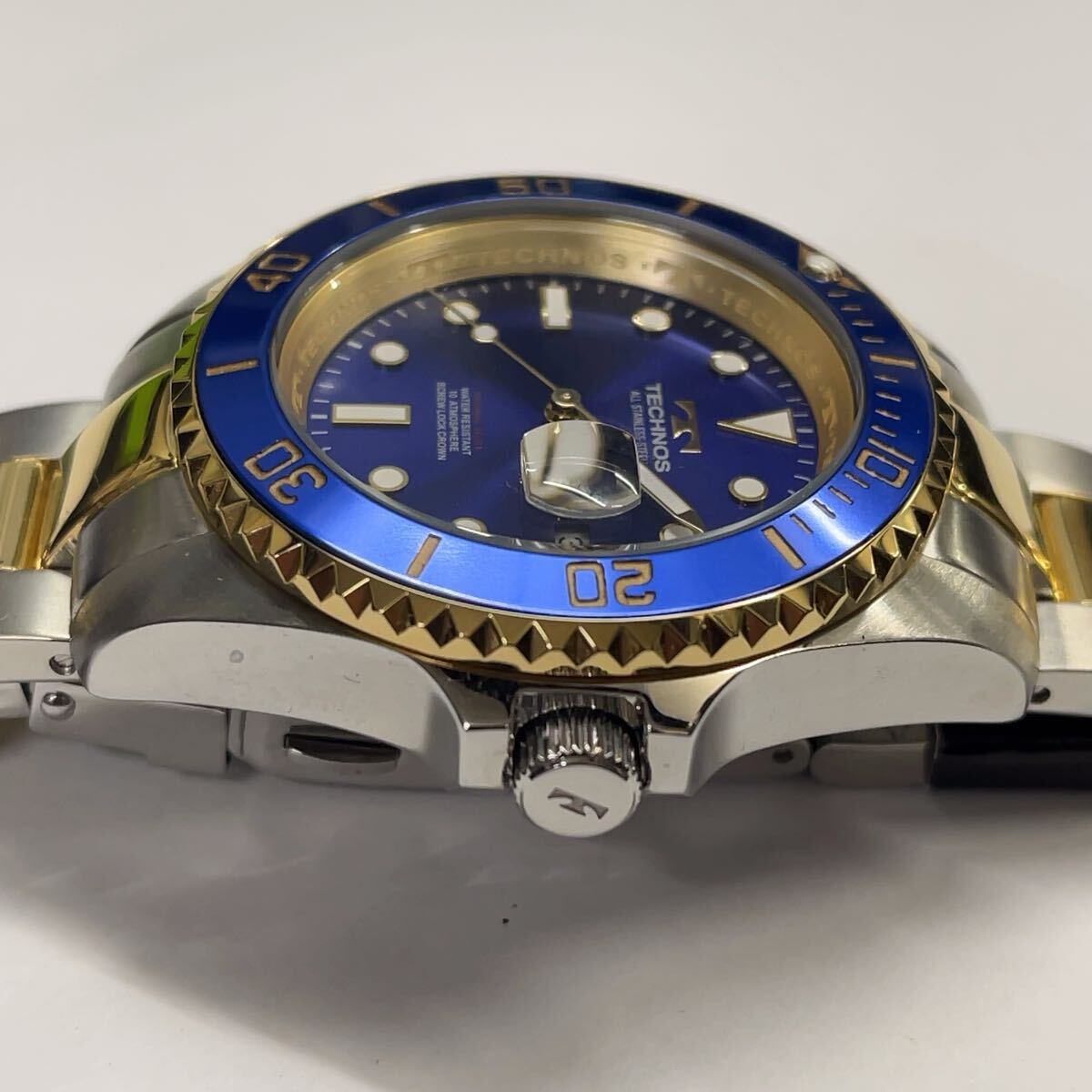新品未使用 TECHNOS テクノス メンズ 腕時計 回転ベゼル ダイバーズ風 