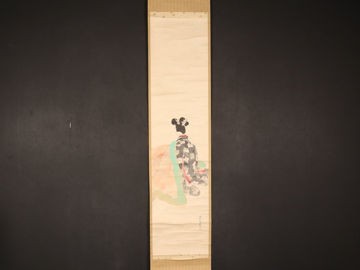 赤字超特価，新作登場 模写 伝来 cj8331 伊東深水 美人図 こたつ 冬掛 共箱 浮世絵師 東京の人(人物、菩薩)｜売買されたオークション情報、yahooの商品情報をアーカイブ公開 - オークファン 人物、菩薩