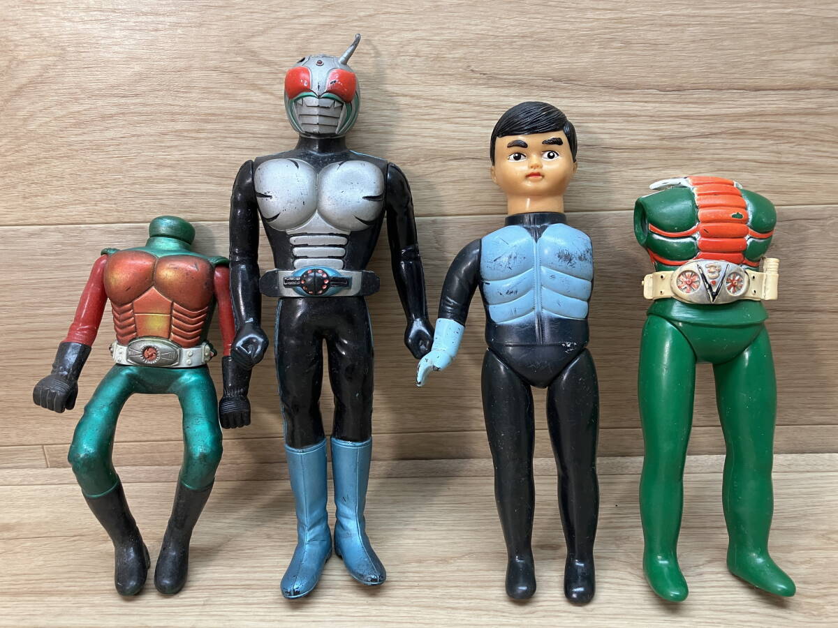 67. ジャンク 旧バンダイ 仮面ライダー1号 ソフビ 石森プロ 他 まとめ