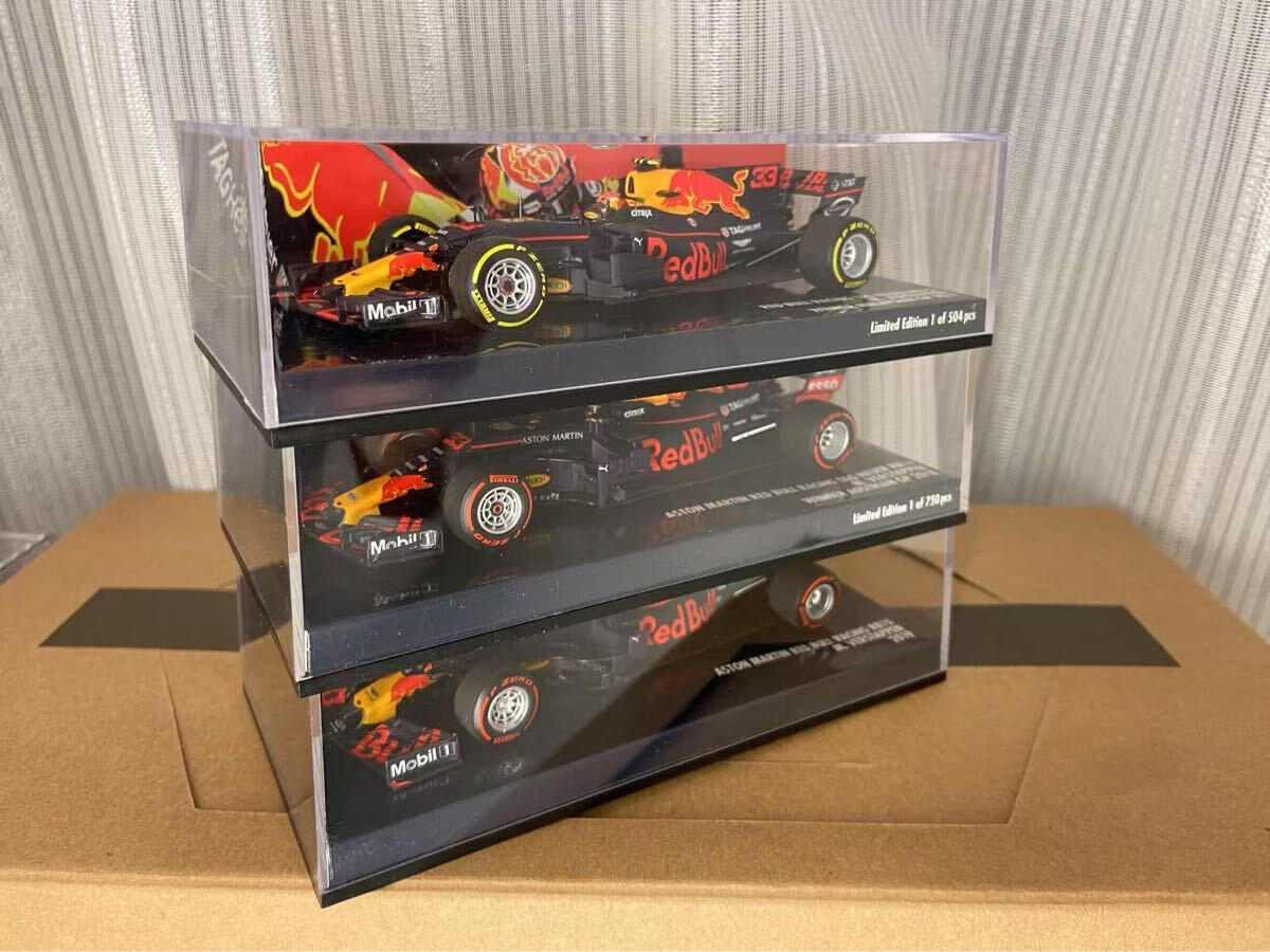 ミニチャンプスPMA 1/43レッドブル M．フェルスタッペン 2017 RB13 &2018 RB14 & 2019 RB15 三点セット