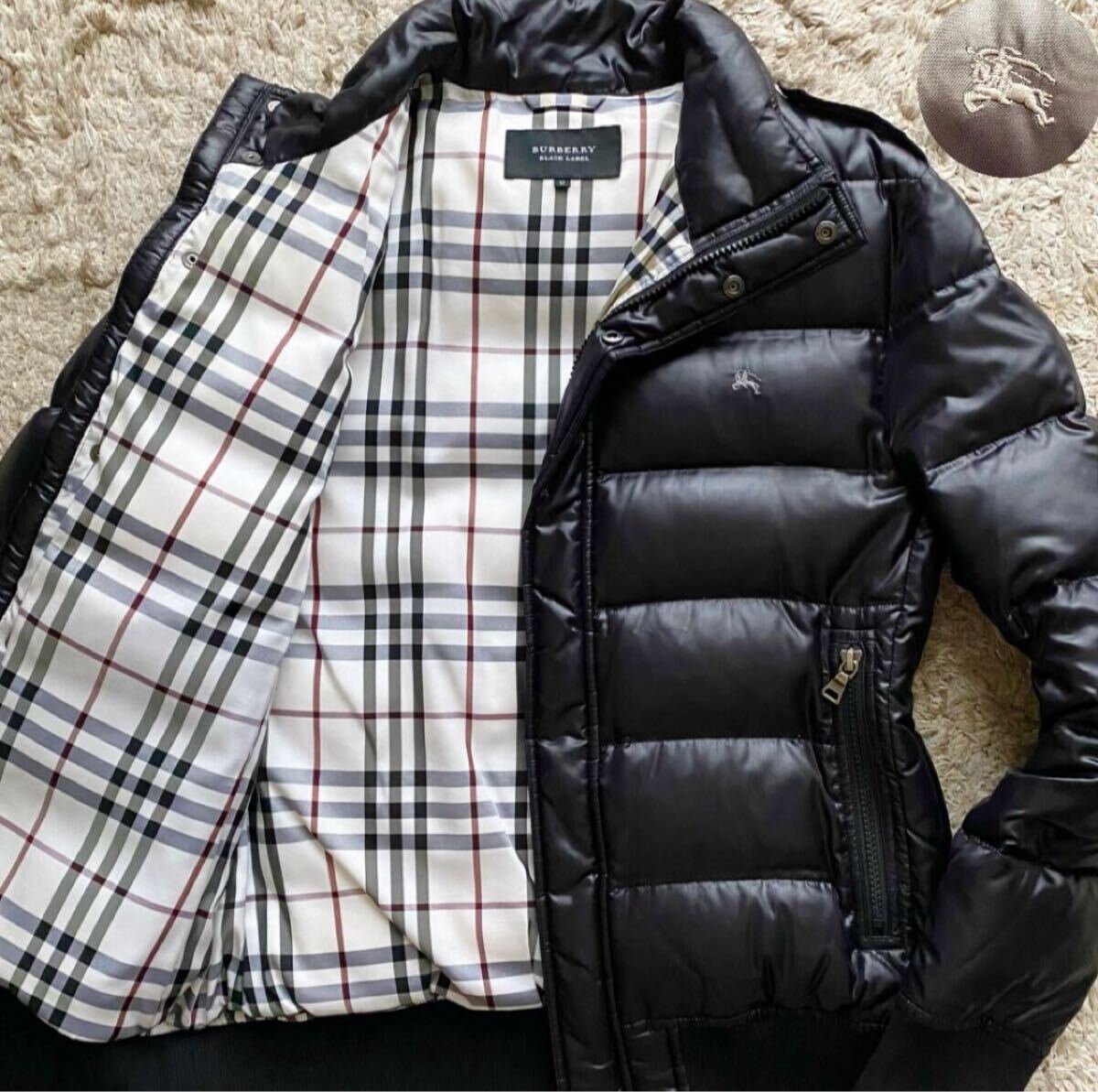 極 バーバリーブラックレーベル ダウンジャケット BURBERRY BLACK 